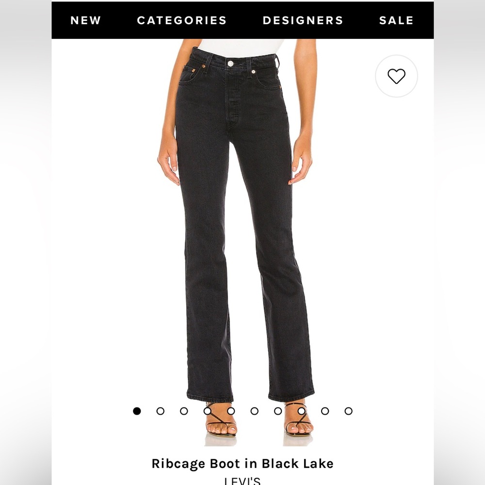 Levi’s Premium Ribcage Bootcut Black Lake 36934 0003 Revolve